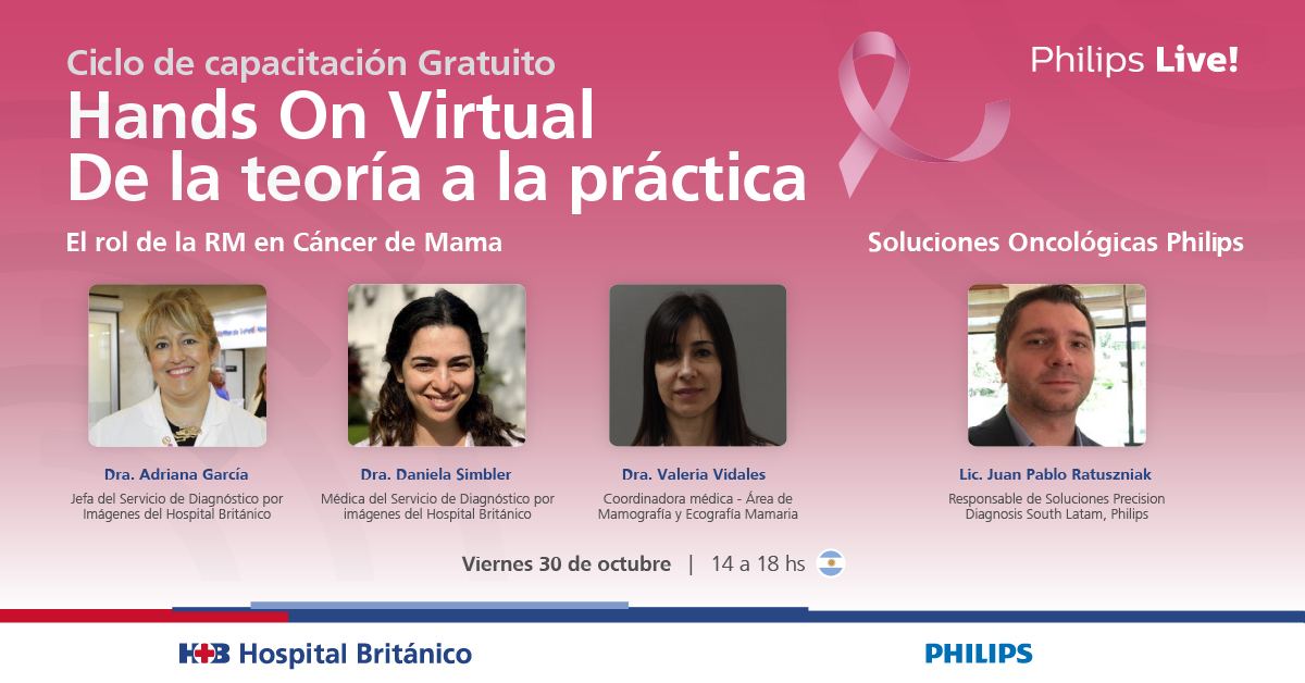 Hands On Virtual - El rol de la RM en c&aacute;ncer de mama y soluciones oncol&oacute;gicas de Philips