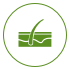 un logo verde con un fondo negro