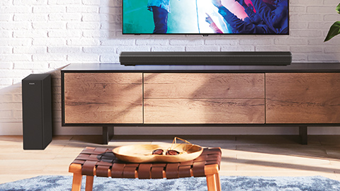 Barra de sonido inal&aacute;mbrica Philips con HDMI
